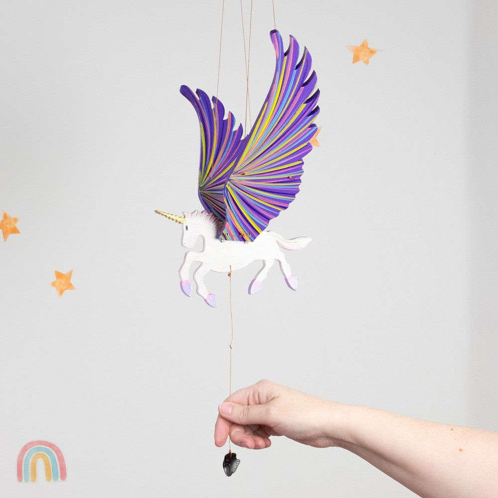 Unicorn Flying Mobile - Gold or Purple