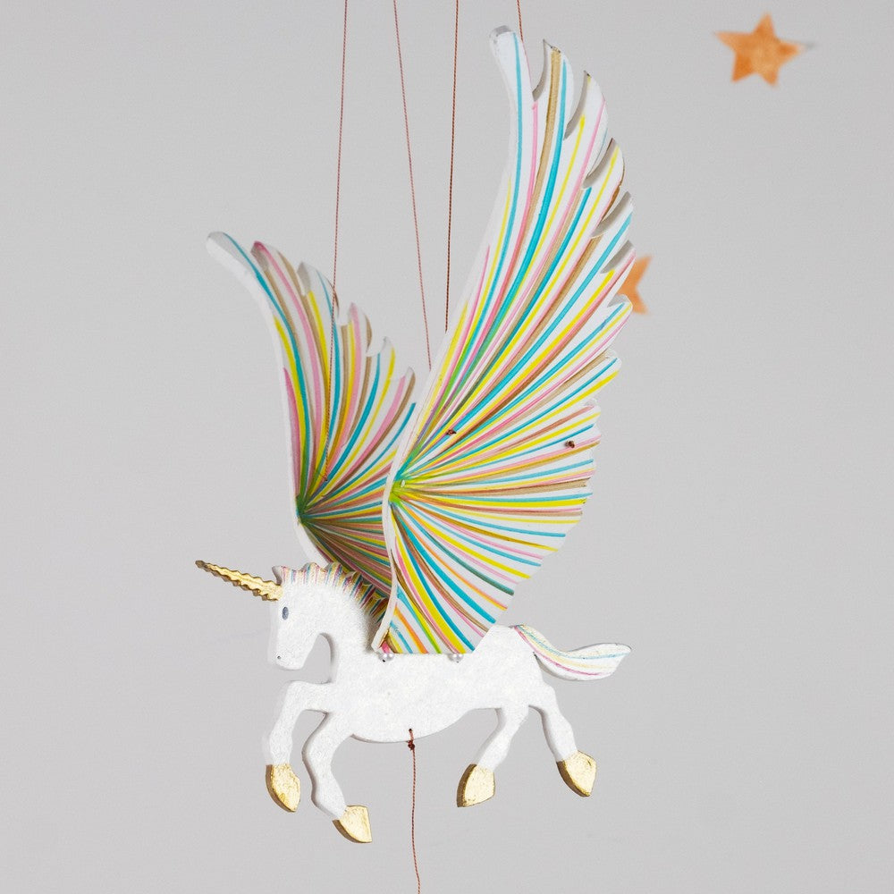Unicorn Flying Mobile - Gold or Purple