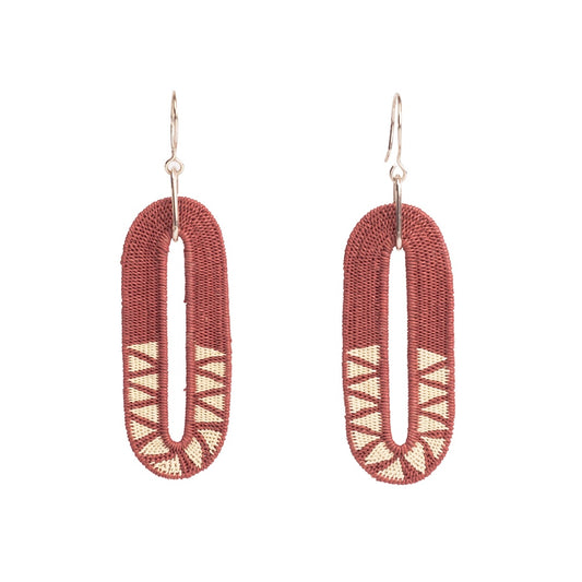 Oval Rose Earrings