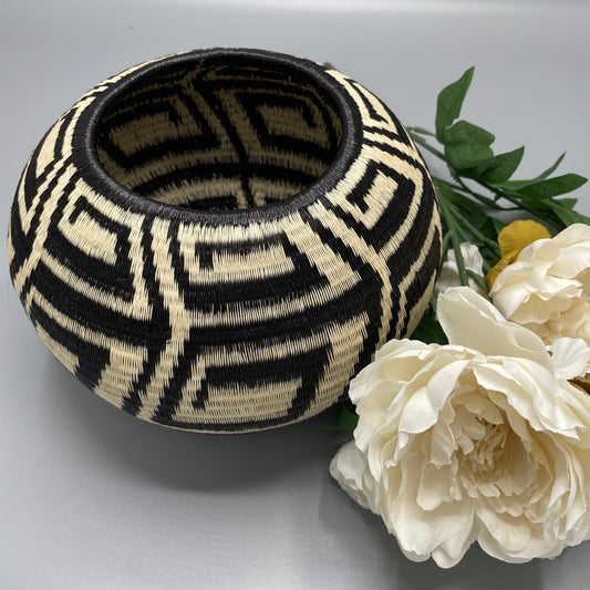 Wounaan Fine Art Vase Bowl Basket WV131-Tulia&#39;s Artisan Gallery