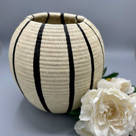 Wounaan Fine Art Vase Bowl Basket WV134-Tulia&#39;s Artisan Gallery
