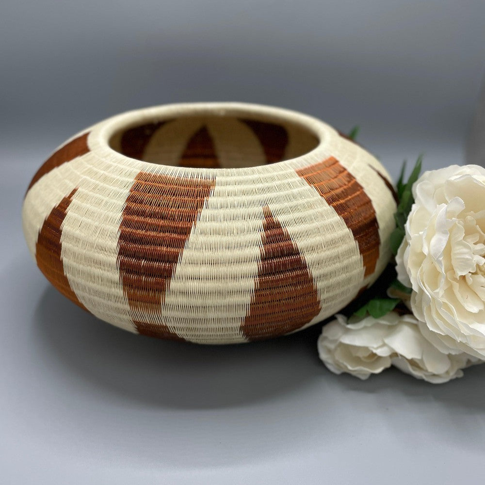 Wounaan Fine Art Vase Bowl Basket WV139-Tulia&#39;s Artisan Gallery