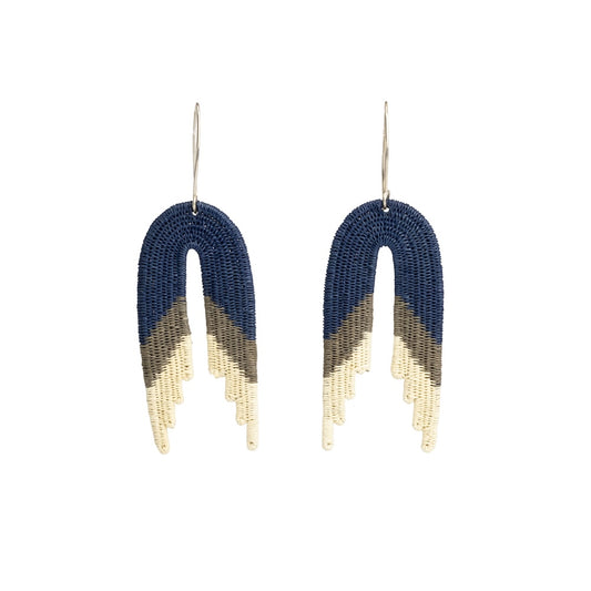 Waterfall Navy Earrings