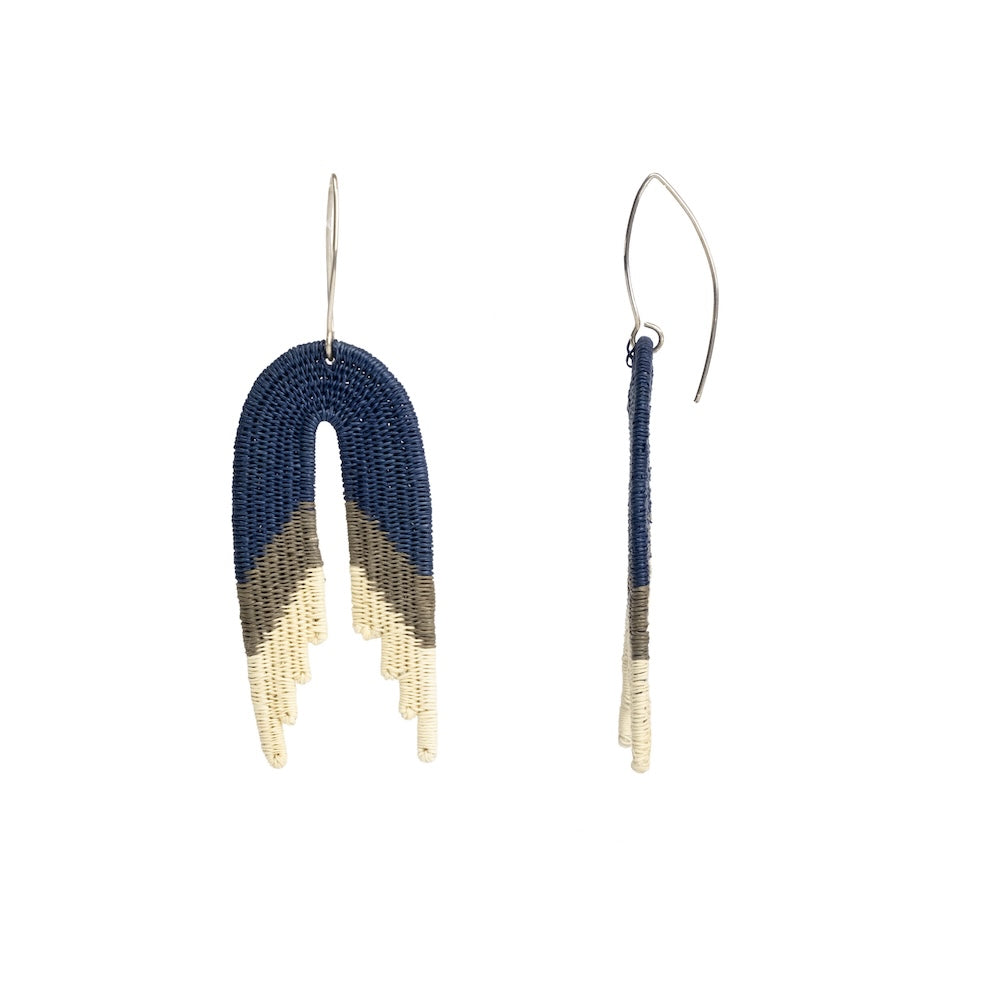 Waterfall Navy Earrings