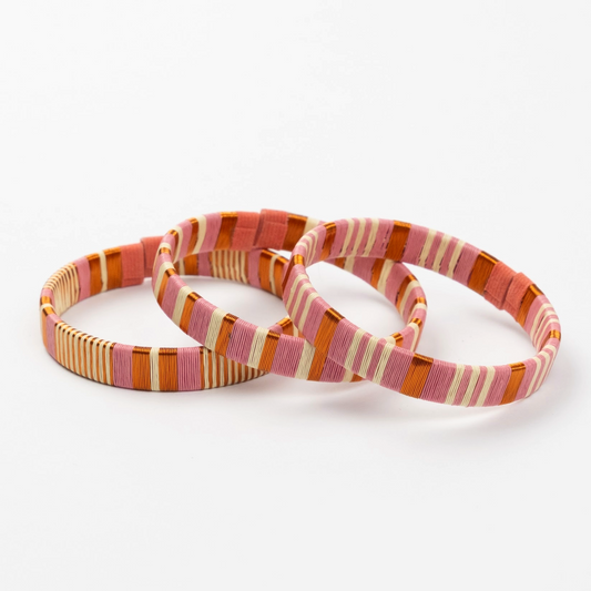 Rose & Copper wire bracelets-TAVWE