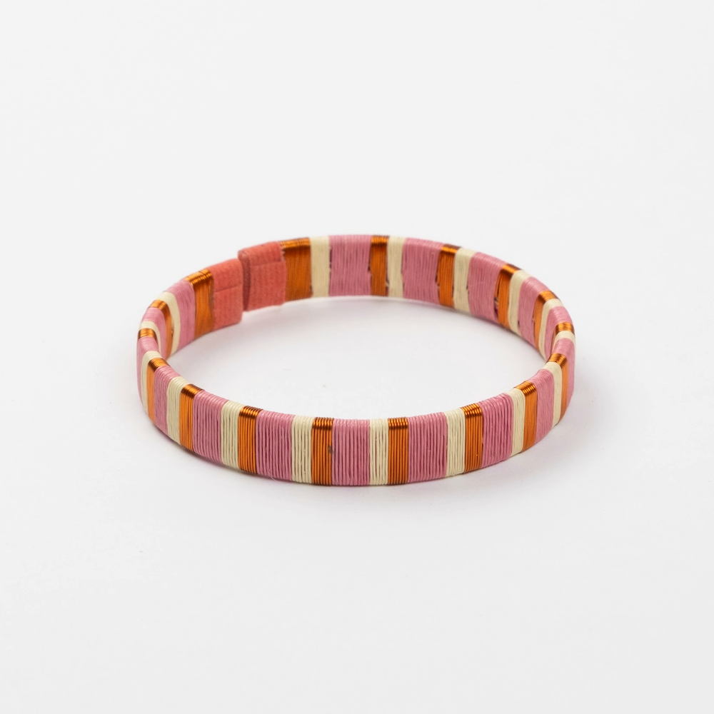 Rose & Copper wire bracelets-TAVWE