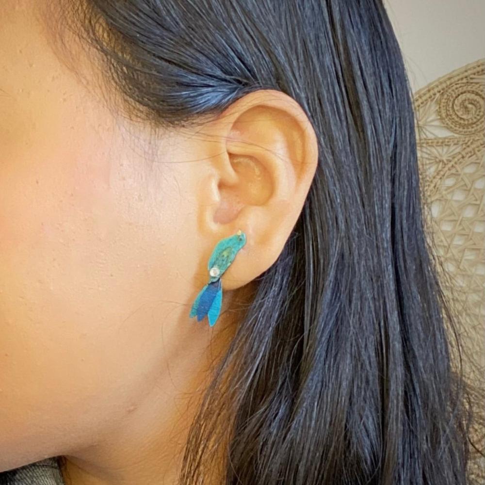 Blue Bird Earrings-SM
