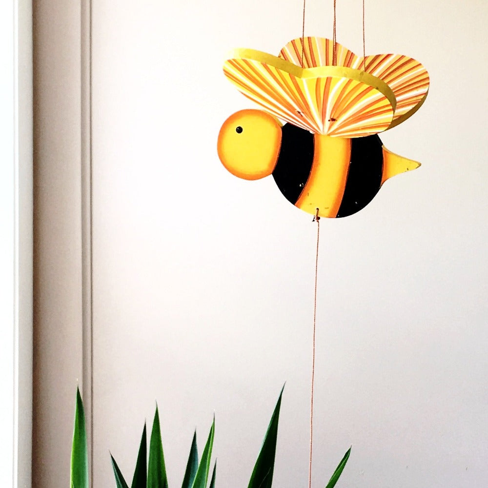 Bumble Bee Flying Mobile - Ethical Handmade Gift - Home Decor