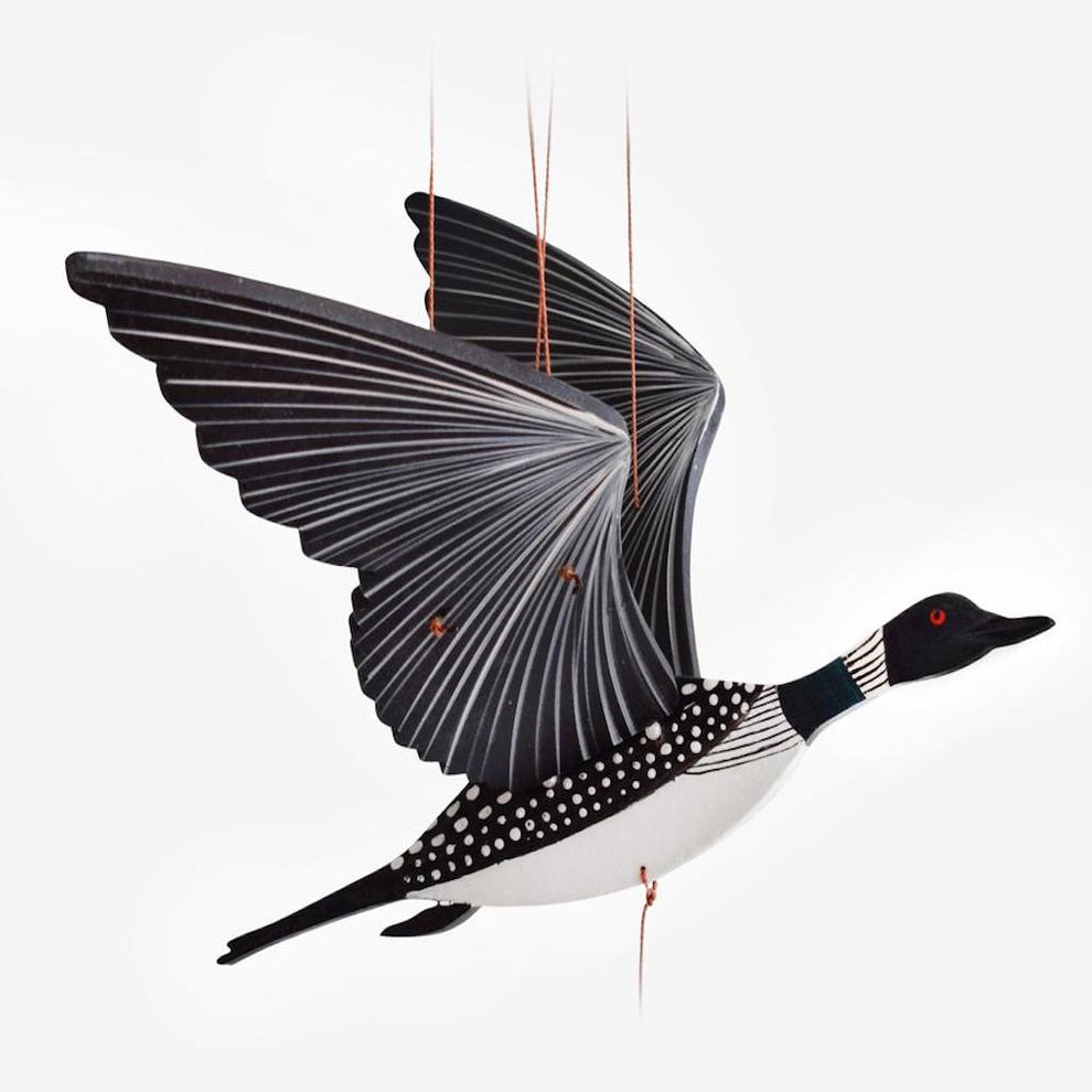 Loon Bird Flying Mobile - Unique Handmade Gifts – Tulia's Artisan Gallery