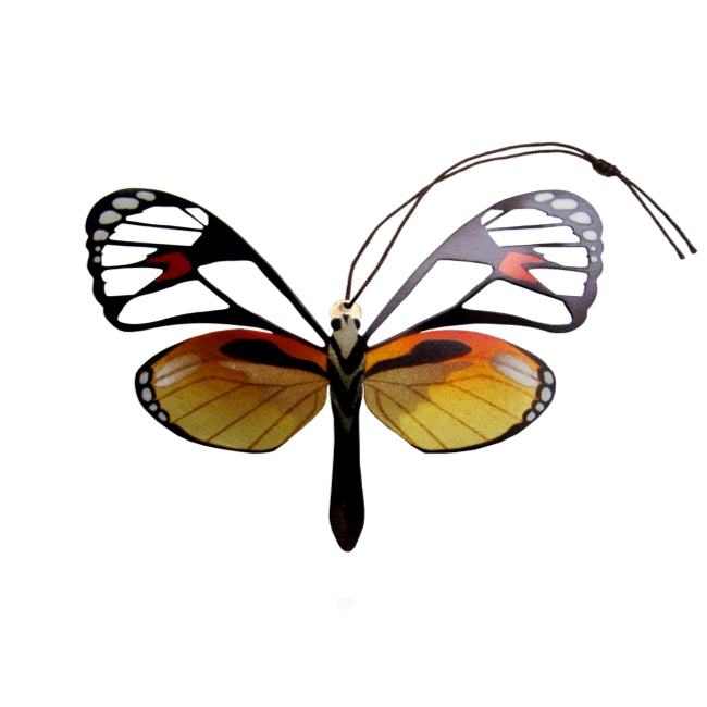 Glasswing butterfly ornament handmade gift notecard thank you get well sympathy 