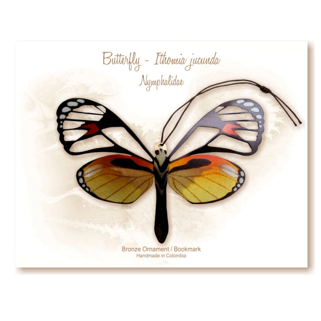 Glasswing butterfly ornament handmade gift notecard thank you get well sympathy 