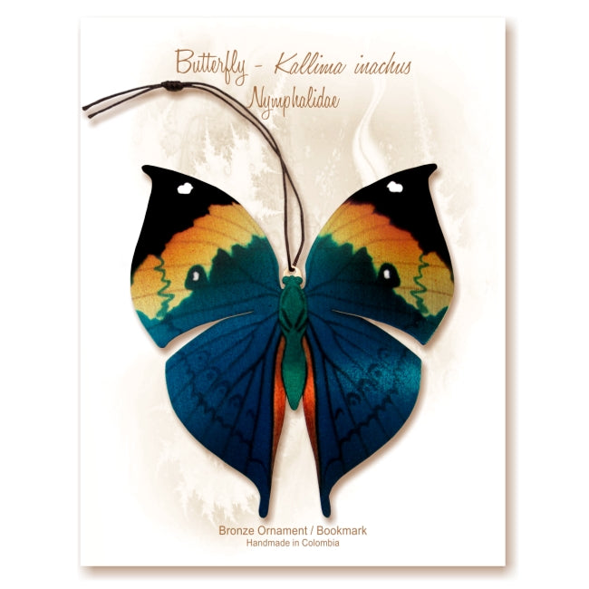 Dead Leaf Butterfly Ornament Handmade Wholesale Notecard thank you sympathy get well birthday ethical gift