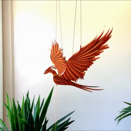 Pheonix Firebird Firehawk flying mobile - Unique Handmade Gift wholesale B2B fantasy Harry potter home decor
